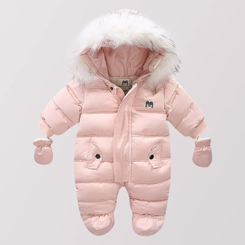 winter baby jacket plus velvet baby girl Rompers snow-proof down cotton baby boy Romper newborn toddler jumpsuit baby clothes