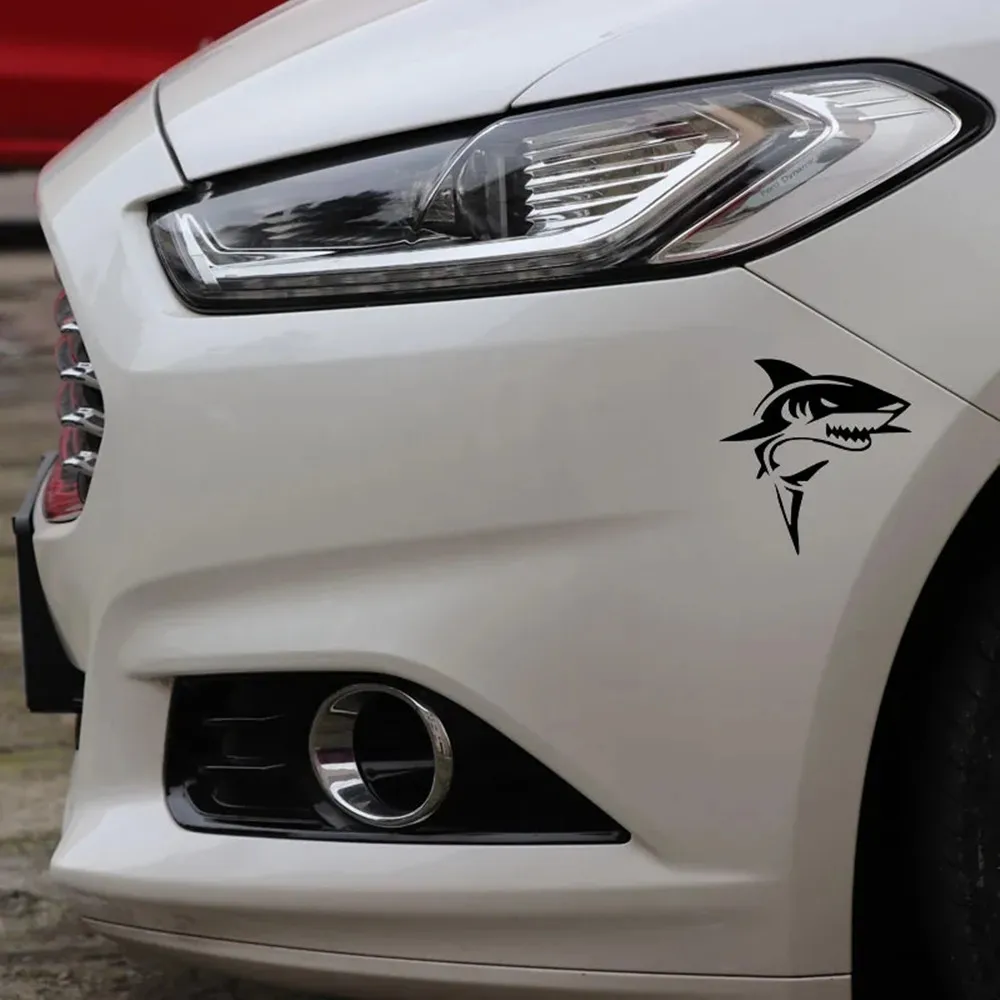 Image 4: Autocollants en vinyle imperméables sur le thème des requins prédateurs marins, pour SUV, camion, van, accessoires de décoration extérieure automobile