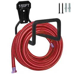 Metal Garden Hose Holder Pracitial Water Hose Hanger Wall Mounted Garden Water Hose Hooks Garage Hose Storage Bracket Organizer