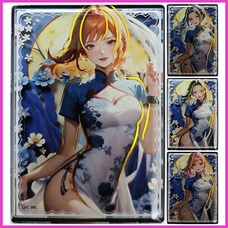 

Anime ONE PIECE Rare QHC Game Collectible Cards Nami Nefertari D Vivi Nico Robin Vinsmoke Reiju Toys for boys Birthday Present