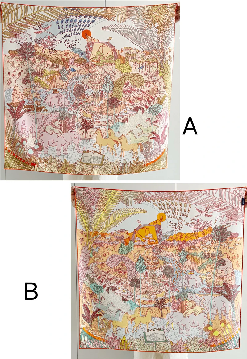 

Шарф из саржи шелковицы, двусторонний роскошный дизайнерский квадратный шарф ручной работы, женские платки, женские банданы на голову и шею, 90 см