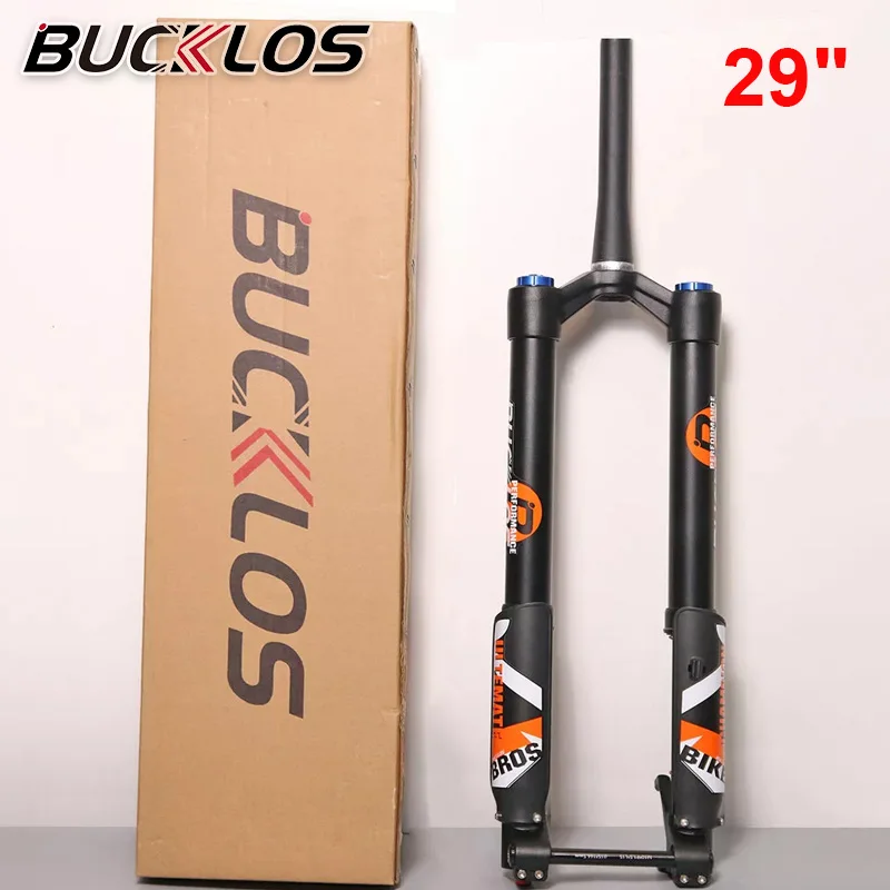 

BUCKLOS MTB Bicycle Air Suspension Inverted Fork 29" Shock Asorbing Electric Bike Forks Thru Axle AM/DH/XC Cycling Accessories