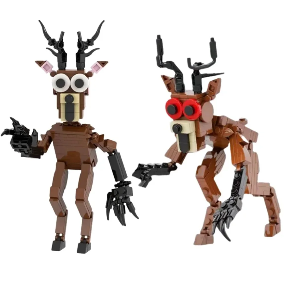 

Новая ночная игра ужасов, серия 99, фигурки животных, оленя, человек, монстров, Brickheadz, строительные блоки, новинка, детские игрушки, подарок Navidad