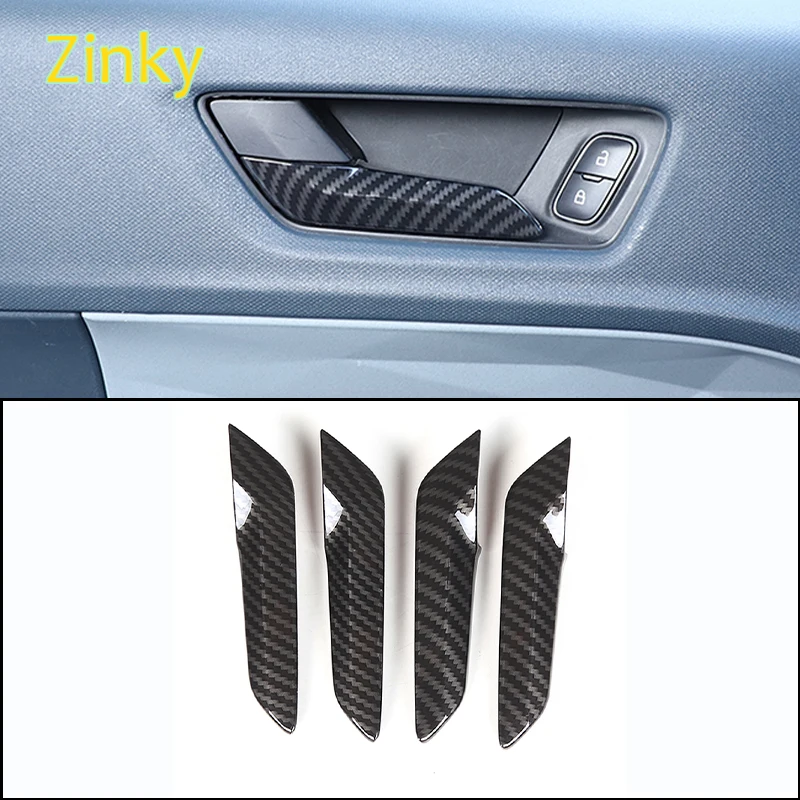 

4x ABS plastic carbon fiber Car interior door switch handle decorative cover Fit for Ford Maverick Pickup 2022+ Auto Accessories