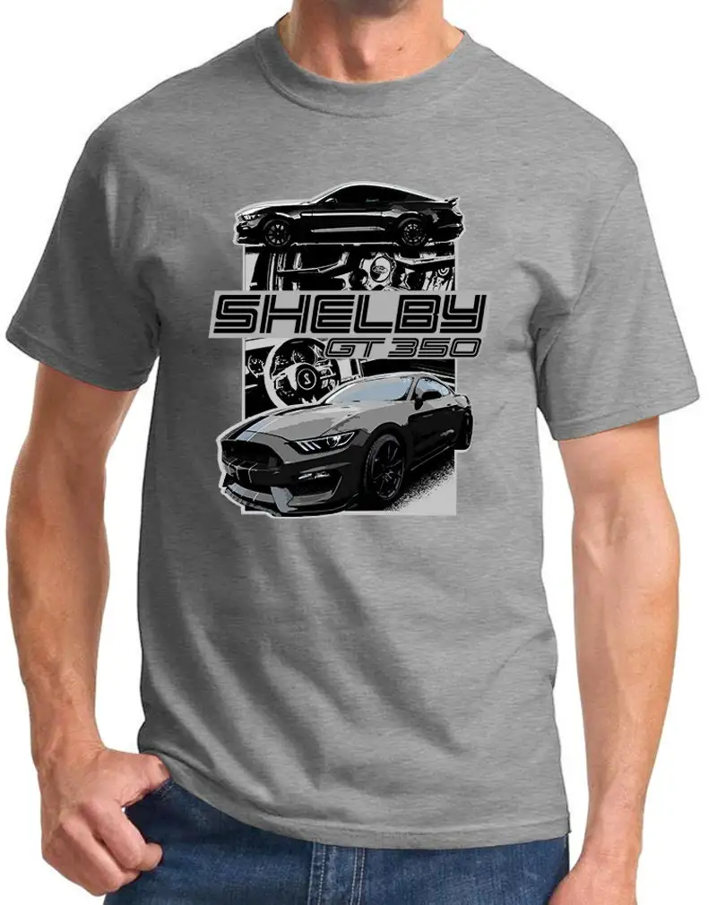 2016 20 Shelby GT350 Mustang Black Car Full Color Design T Shirt