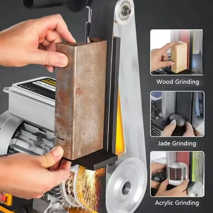 2 "x 36" 1.5 كيلو واط الصناعية سطح المكتب طاحونة الملمع الكهربائية ساندر عمودي الخشب شريط معدني ساندر أدوات كهربائية ساندر صغير #2