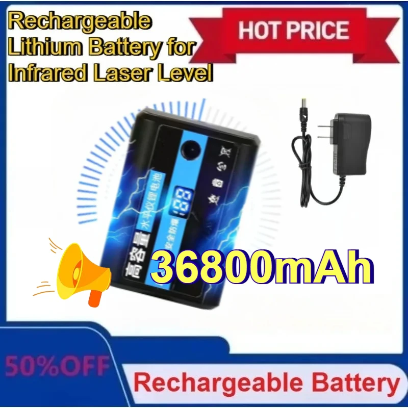 

36800mAh Infrared Laser Level Rechargeable Lithium Battery for 2-wire / 5-wire / 3-wire / 12 Wire Push Universal Digital Battery