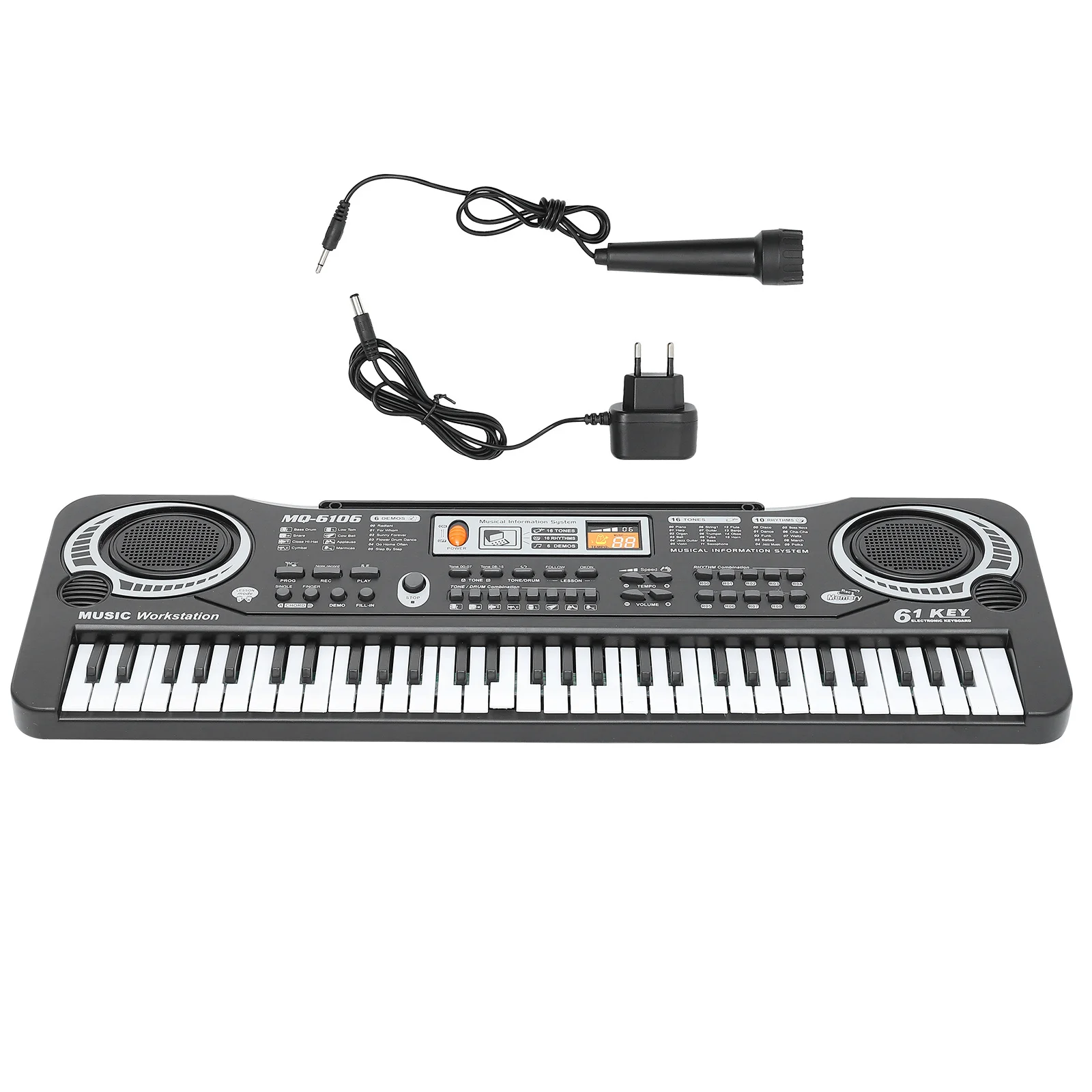 1Set Electronic Piano Keyboard ABS Material Lightweight Durable Multi-Keys Design Kids Music Learning Instrument Early