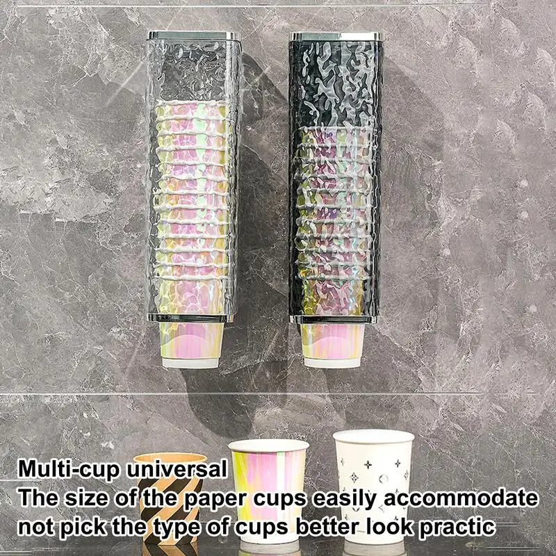 Disposable Paper Cups Dispenser Cup Holder For Water Dispenser Wall Mounted Automatic Cup Storage Rack Cups Container