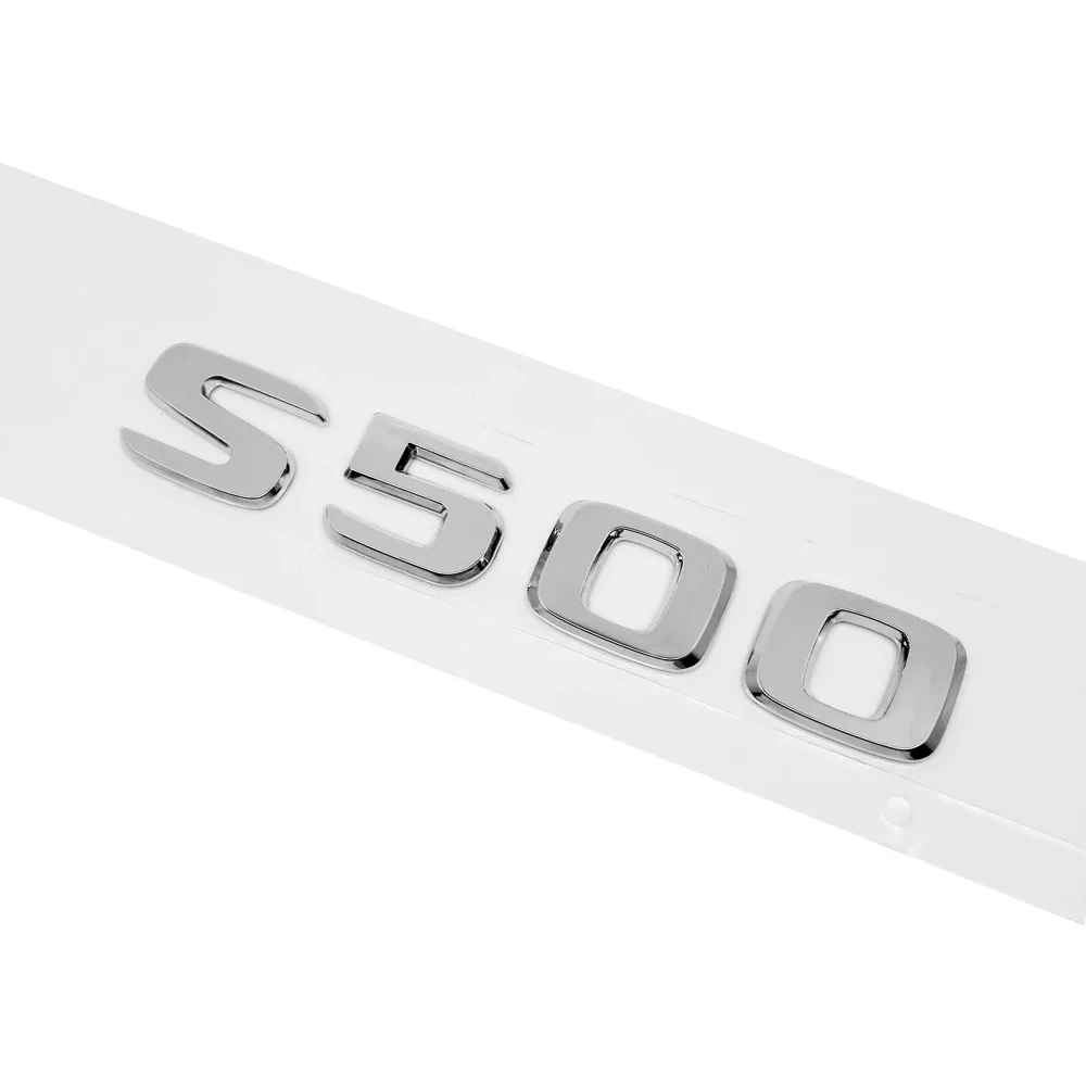 ABS Plastic S500 S500L S600 S600L Trunk Rear Logo Badge Emblem Sticker For Mercedes Benz S Class W126 W140 W220 W221 W222 C217