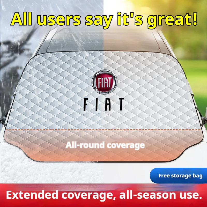 Auto Front Windshield Snow Cover Frost Protection Sun Visor for Fiat Stilo Abarth 500 Ducato Tipo FR Punto