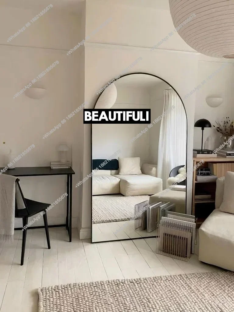 Designer Recommend Arch Full-Length Mirror Clothing Store Floor Mirror Home Bedroom Dressing Mirror  living room decoration