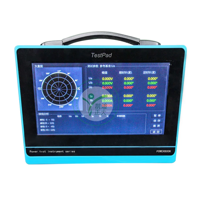 Large LCD 4 Phase 6000A Measure Current Power Quality And Energy Analyzer Pad Digital power quality analysis meter