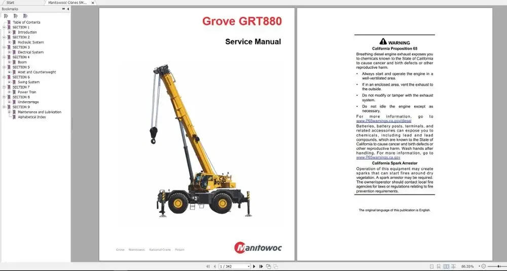 Manitowoc Crawler Cranes 2020 جميع الموديلات وأدلة خدمة DVD