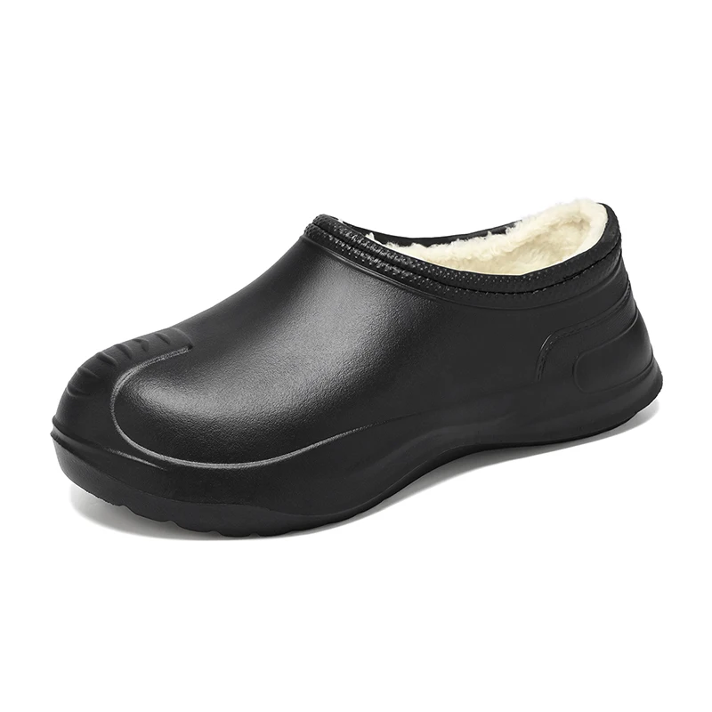 

Men Shoes Winter Warm Shoes Plush Lining Indoor Cotton Slippers Couple Platform Outdoor Kitchen shoes House Waterproof Slippers