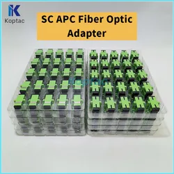 Fiber Optic Adapter SC APC Connector Simplex SM Single Mode Plastic Conector SC APC Fibra Optica Flange SC APC FTTH