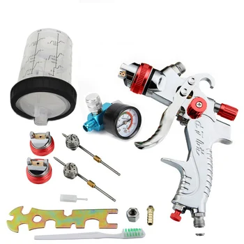 Sicopro high quality HVLP pneumatic spray gun with 1.4 1.7 2.0MM size 3 nozzles automotive sprayer