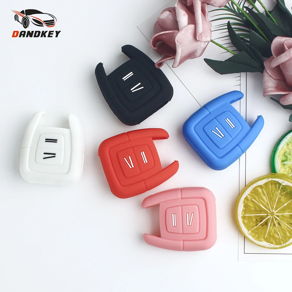 Dandkey Silicone Key Case For OPEL Astra Zafira Frontera Omega Vectra Signum Tigra Fob Shell Holder 2 Buttons Protector Cover