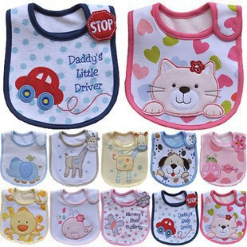 Feeding Baby Cute Embroidered Sleeveless Bibs for Baby Girl Bib Saliva Boy Burp Cloths Things Cartoon