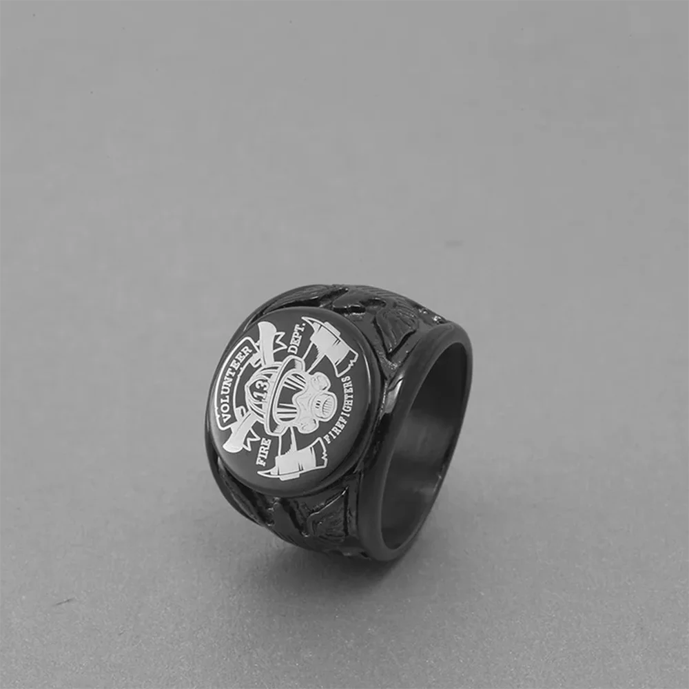 Stainless Steel Black Men USMC Ring Jewelry Air Force Navy  Army Rings image 6