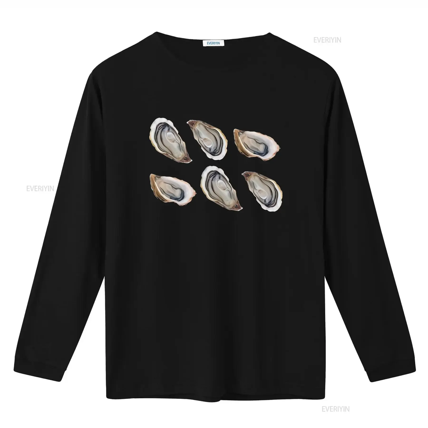 Oysters Print T Shirt for Baby Seafood Aesthetic Summer Trendy Y2K Mermaidcore Vintage Pinterest Style vintage Washed Slightly