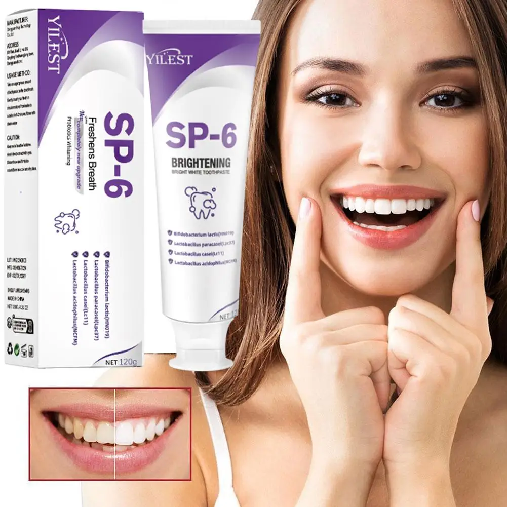 

SP-7 Probiotic Toothpaste Whitening Tooth Remove Plaque Clean Stains Hygiene 120g Fresh Whitener Teeth Denta Breath Oral U7Q7