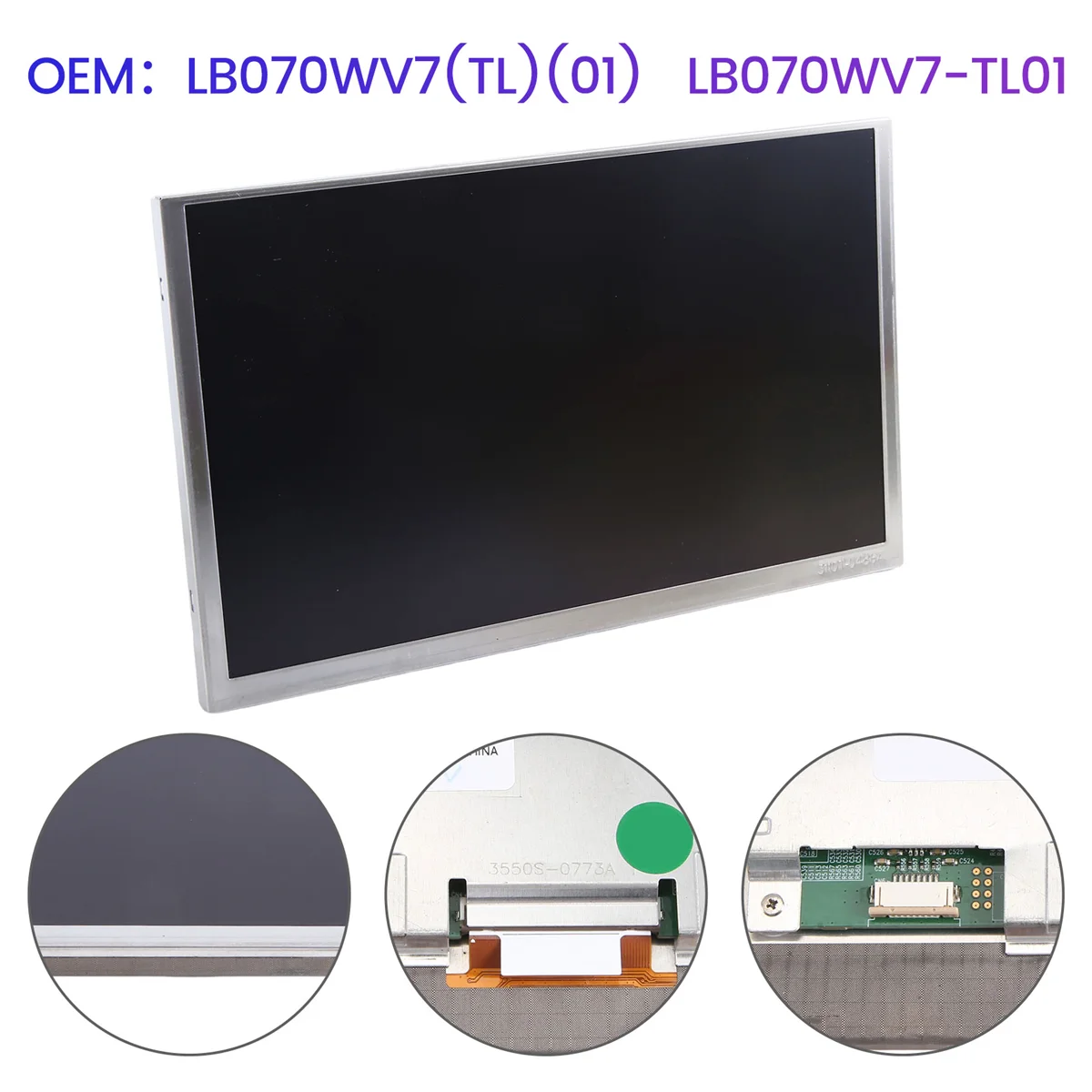 

7 Inch LCD Display Screen LB070WV7(TL)(01) LB070WV7-TL01 LB070WV7 for Car GPS LCD