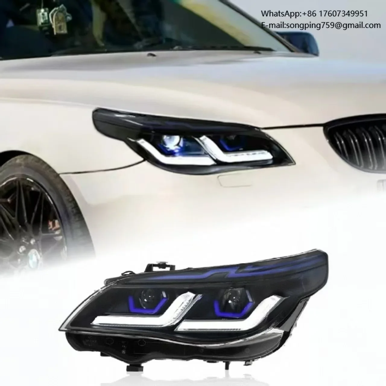Custom 12V New LED Headlights for 5 Series E60 5th Gen 2004-2011