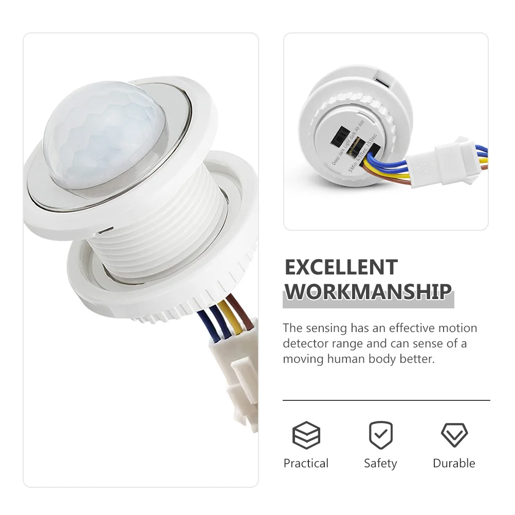 وحدة تحكم بمستشعر حركة Pir لأضواء LED ومصابيح السقف ومفتاح كشف تلقائي بالأشعة تحت الحمراء للتحكم في المعدات الكهربائية
