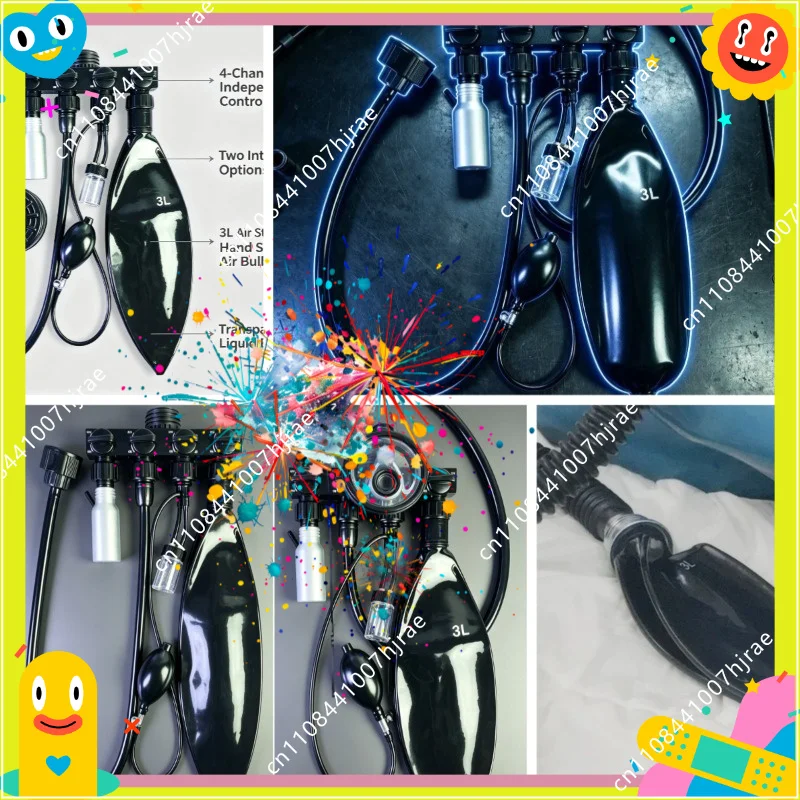 Mask one-to-four joint combiner, automatic smell device, latex clothing props