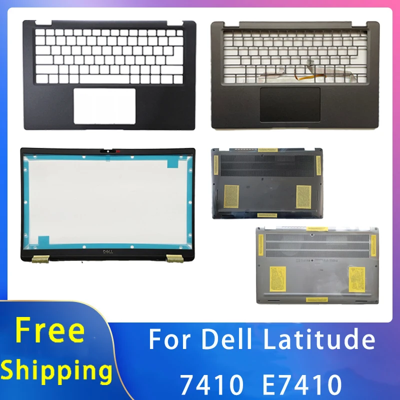 

New For Dell Latitude 7410 E7410 Replacemen Laptop Accessories Lcd Back Cover With LOGO/Front Bezel/Bottom Silvery Black