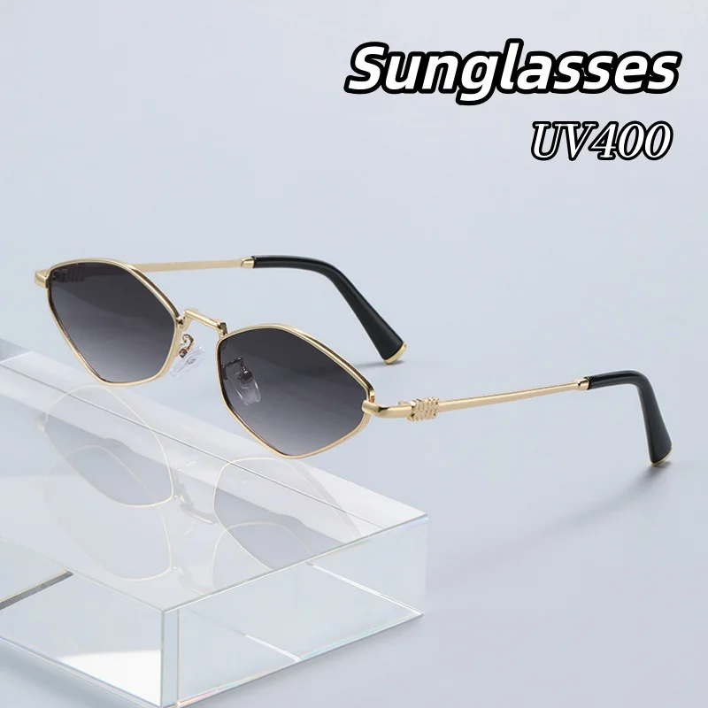 

Women's Metal Full Frame Personalized Polygonal Sunglasses Luxury UV Resistant Glasses Street Photography Walk The Show