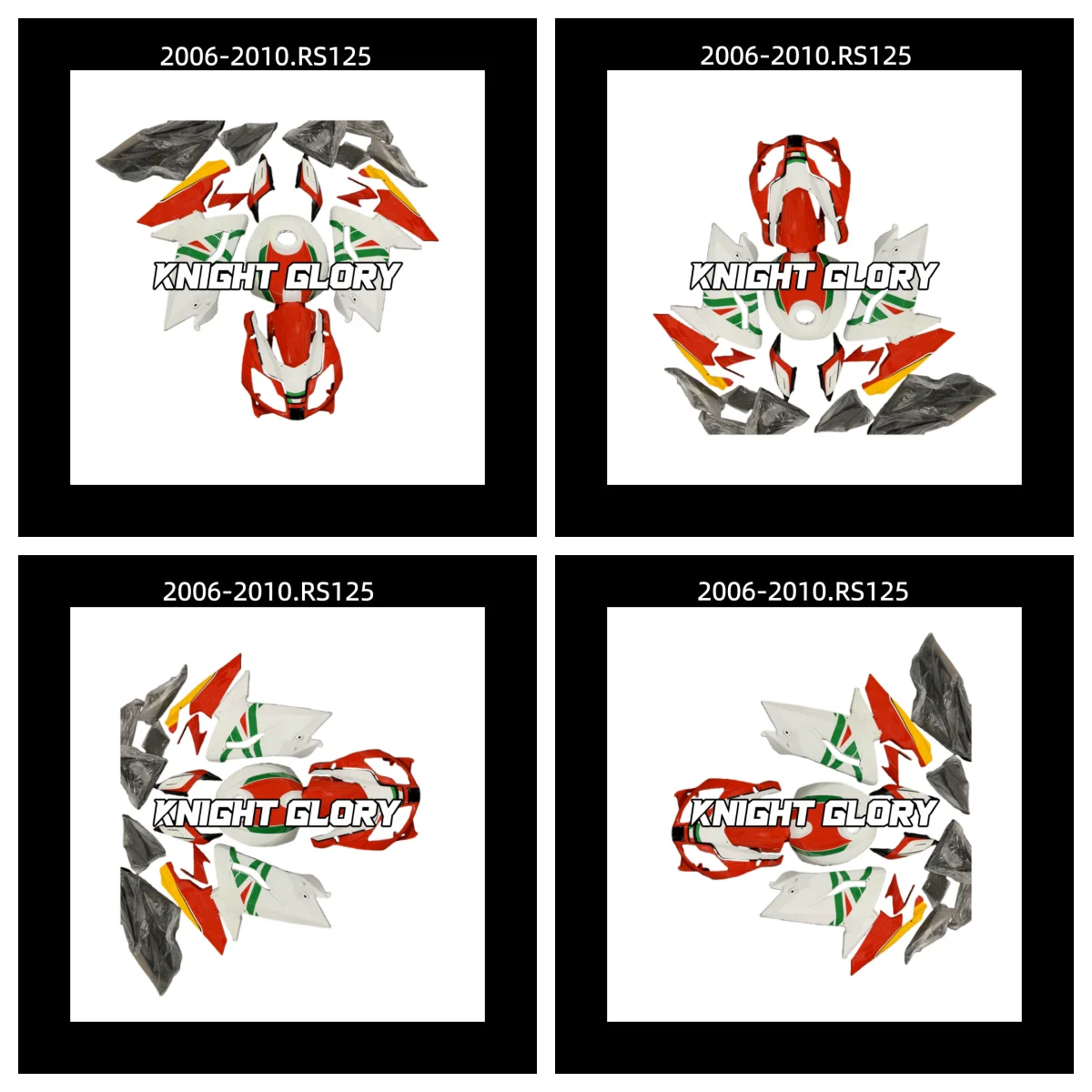 Motorcycle complete set parts, suitable for RS125 2006 2007 2008 2009 2010 2011 models. Body cover kit. bodyworkset