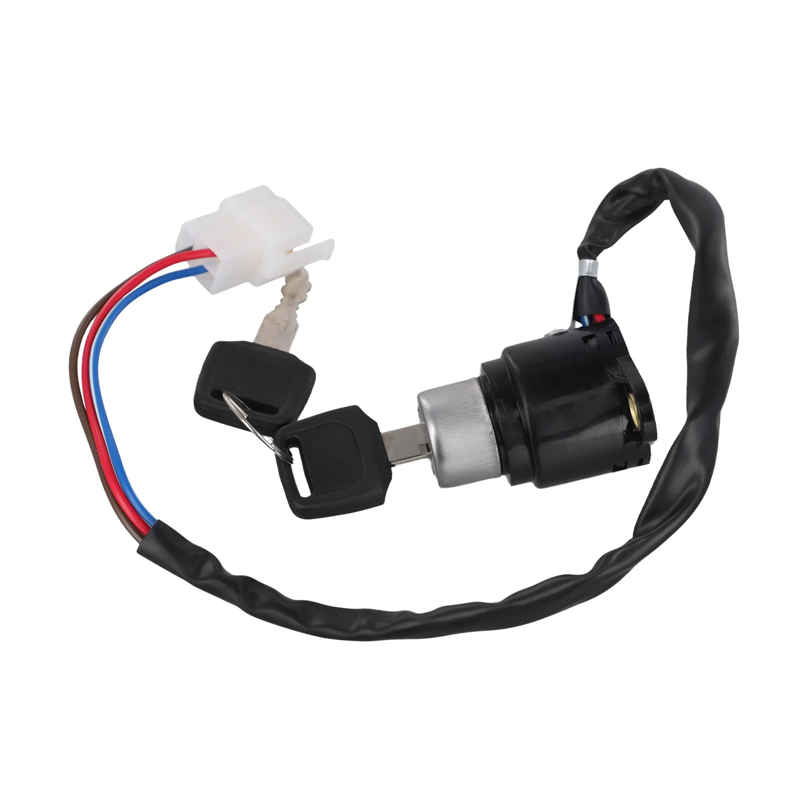 

Vehicle Maintenance Silver VT1100 Metal Ignition Switch Practical Key Switch Silver Key Switch For Honda Shadow