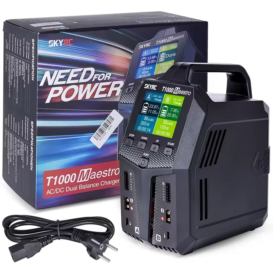 SKYRC T1000 Maestro Charger Lipo Battery Balance Charger BD350 Discharger AC/DC 1-6S LiFe NiMH NiCd Battery Charger