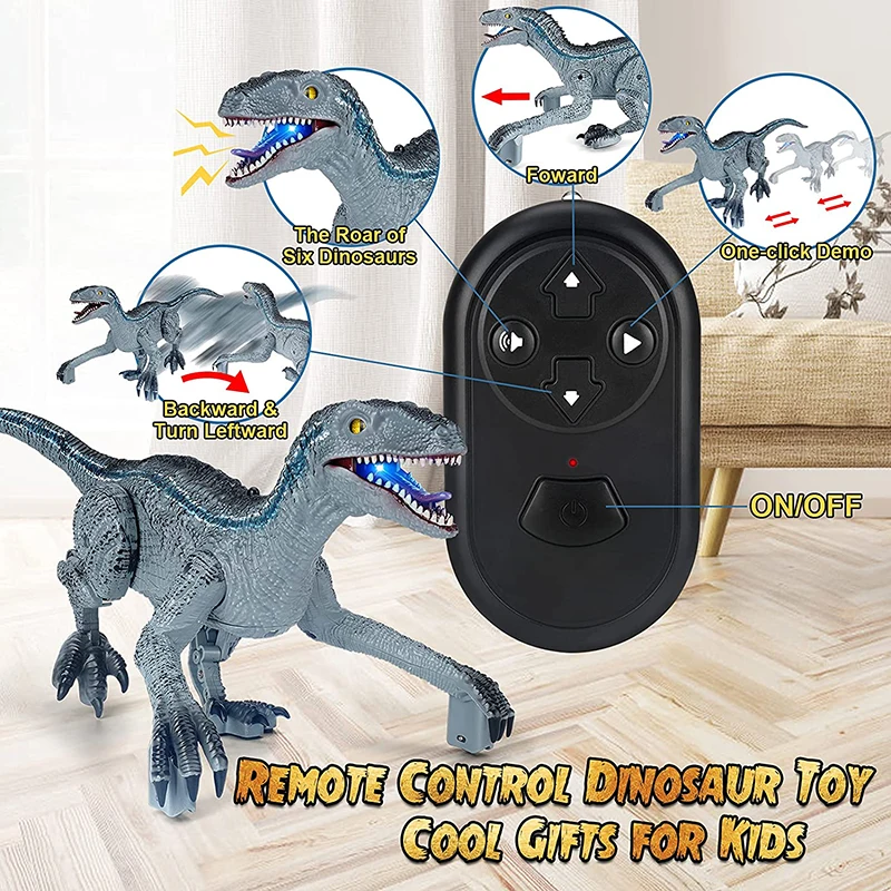 Electric Walking Remote Controlled Dinosaur Robot RC Toys Simulated Walking Swing Remote Control  for Kids