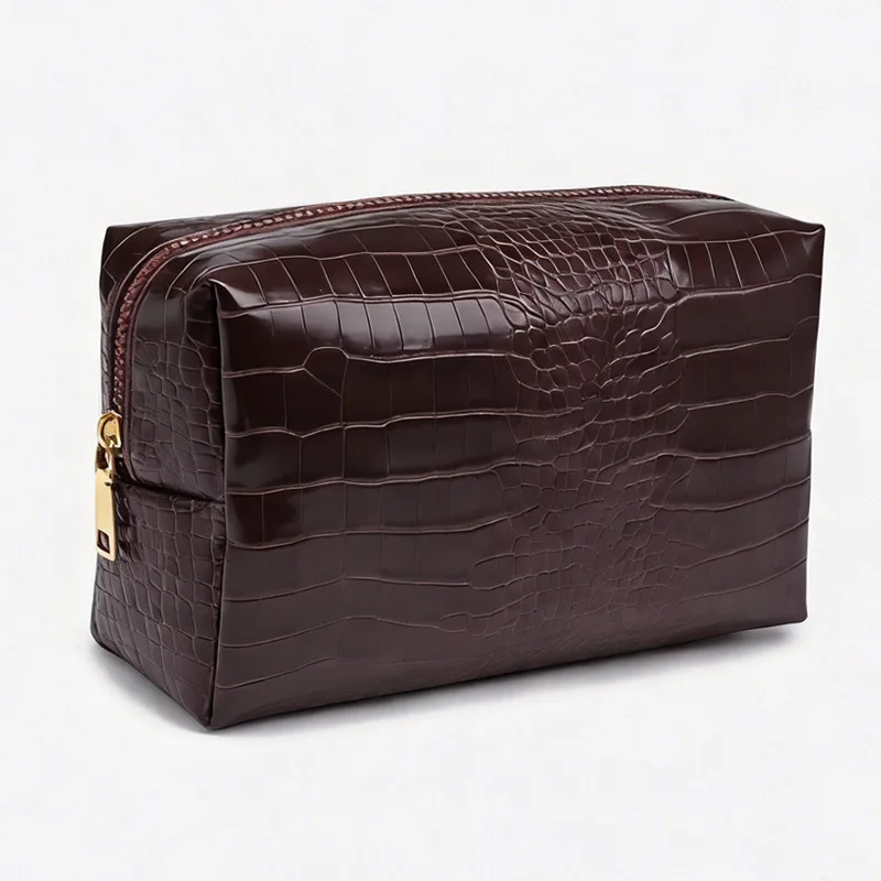 Fashion Stone Pattern Makeup Bag Women PU Waterproof Skincare Storage Bags Leisure Travel Cosmetic Pouch 2026 New Trend