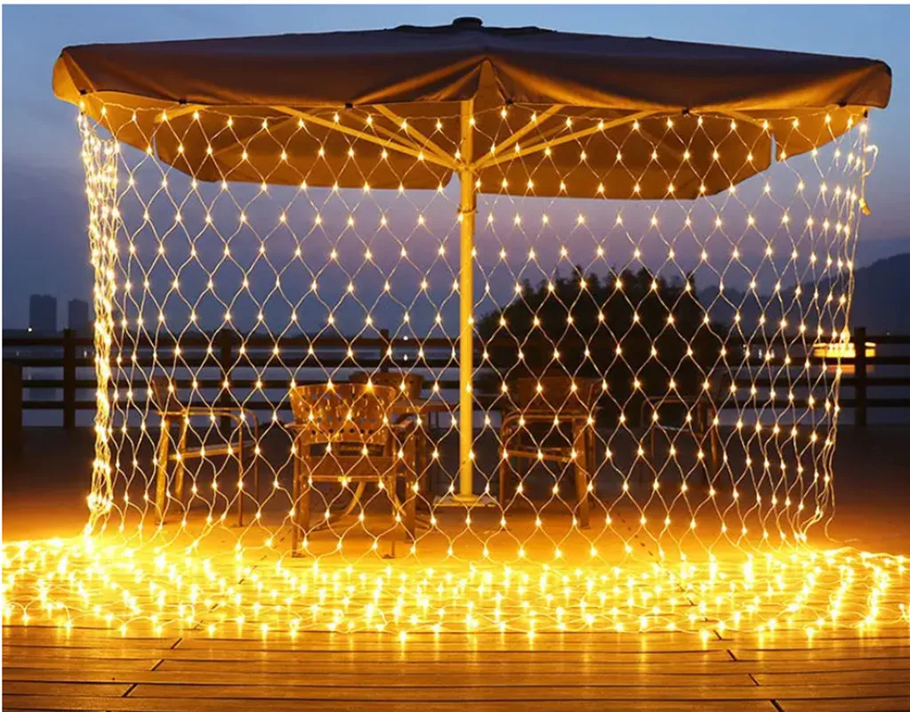 

Сетчатые струны 3 м * 2 м, 210 светодиодов, сказочные световые Струны для свадьбы, Рождества, вечеринки с 8 функциональными контроллерами, вилка для ЕС, США, Австралии, Великобритании