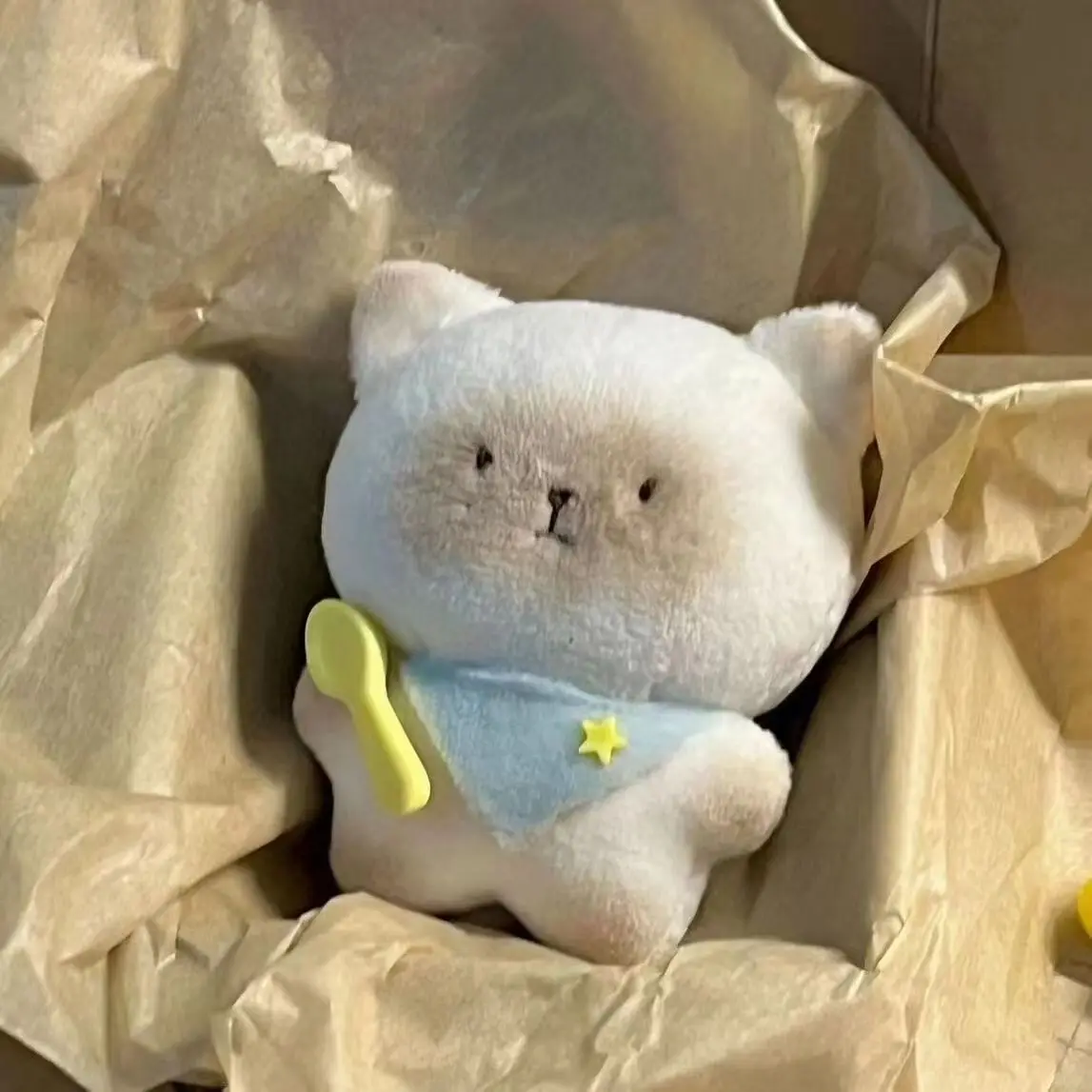 카와이 핸드메이드 봉제 쌀 고양이 토끼 동물 키체인 귀여운 공예 가방 참 장식 지갑 액세서리 귀여운 펜던트 친구 선물
