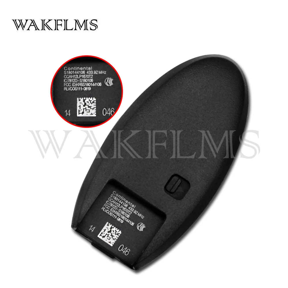 For Nissan Rogue X-Trail 2014 2015 2016 433MHz 4A Chip  Keyless Smart Remote Car Key Fob KR5S180144106 S180144105 S180144106