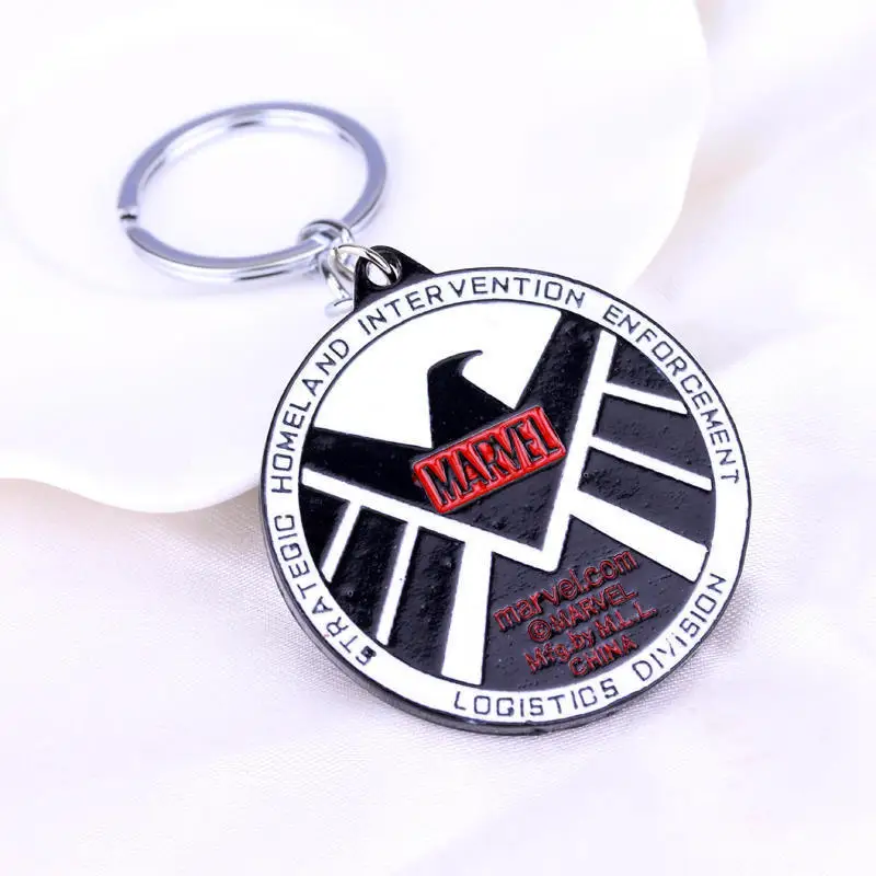 Disney Marvel Avengers S.H.I.E.L.D. Agent Hydra Logo Necklace Fashion Keychains Accessories Jewelry Gifts for Friends