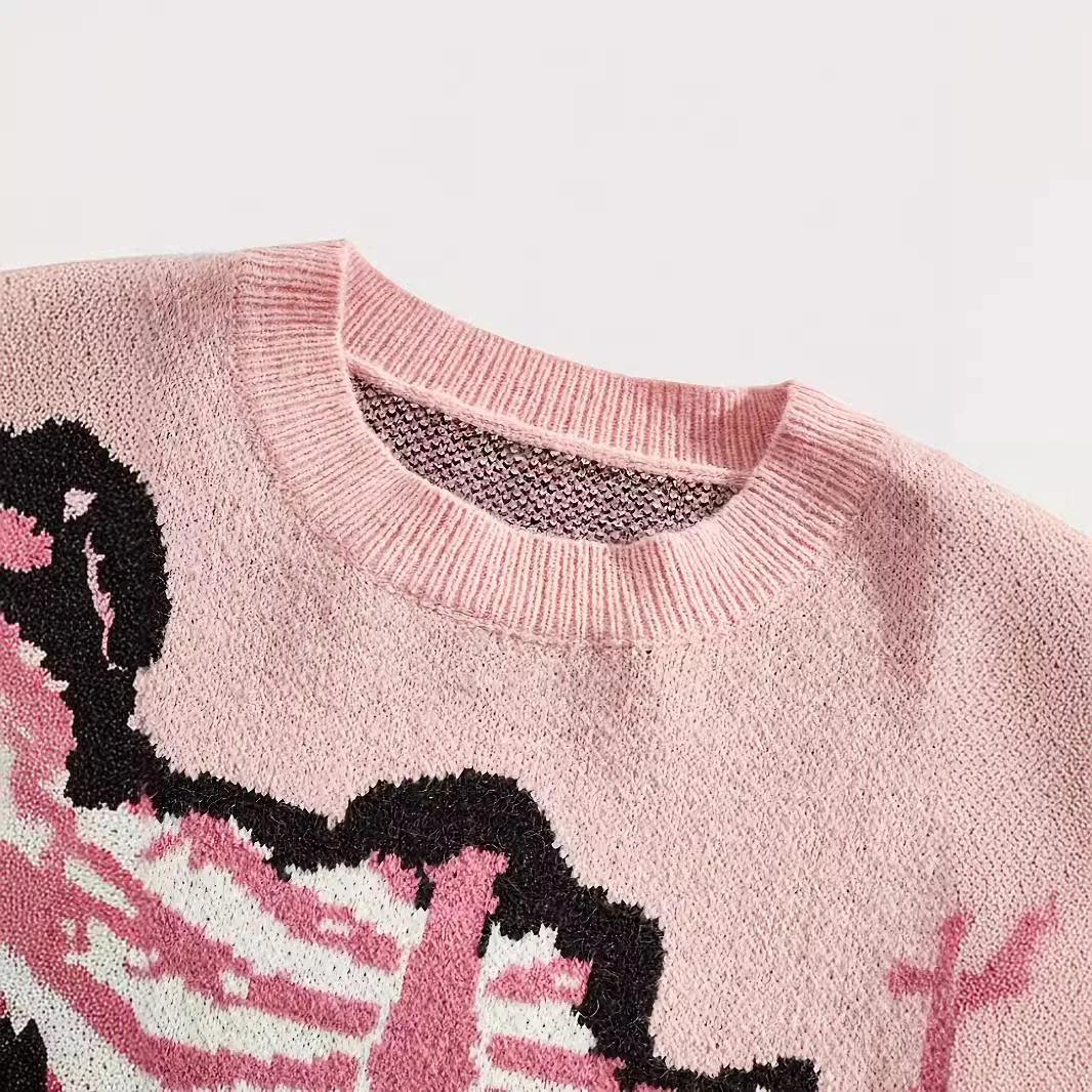 Women's Y2K Sle Off-oulder Knitted Sweater Casual Versatile Autumn Loose Fit Thiened Acrylic Blend Knittedwear