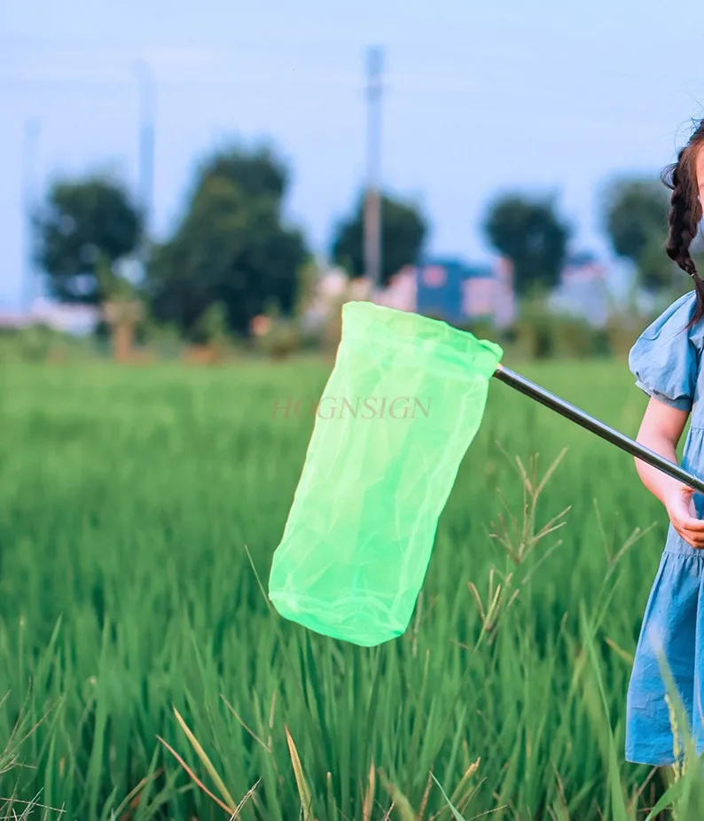 Children's fishing net, leech, retractable small mouth household water tank, solid mesh, leech, dense mesh bag