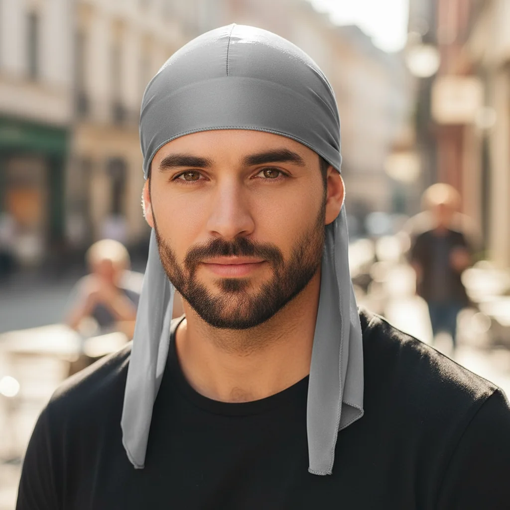 

Adjustable Fashion Chemo Cap Headwrap Pre-Tied Bandana Silk Durag Turban Hijab Pirate Hat
