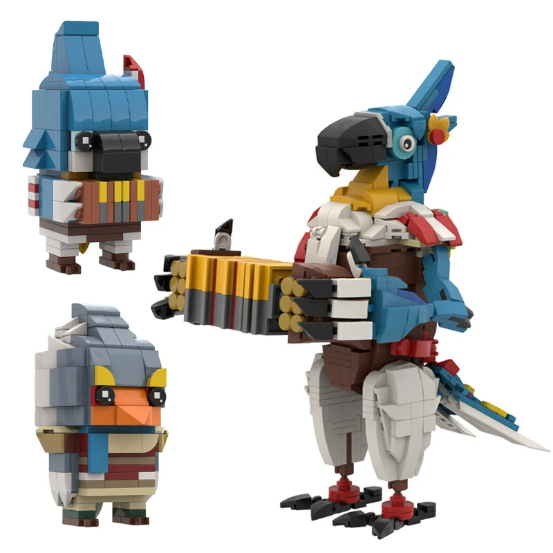 MOC Popular Game Figure Brickheadz Building Blocks Kit Zeldaed Cas Bird Monster Model DIY Puzzle Toys for Children Birthday Gift