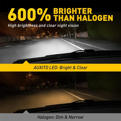 Imagen 2 del producto AUXITO 2 uds 20000LM H4 9003 bombillas LED para faros Canbus sin Error H4 HB2 LED haz alto/bajo 100W faros delanteros de coche 6000K luz blanca para automóvil