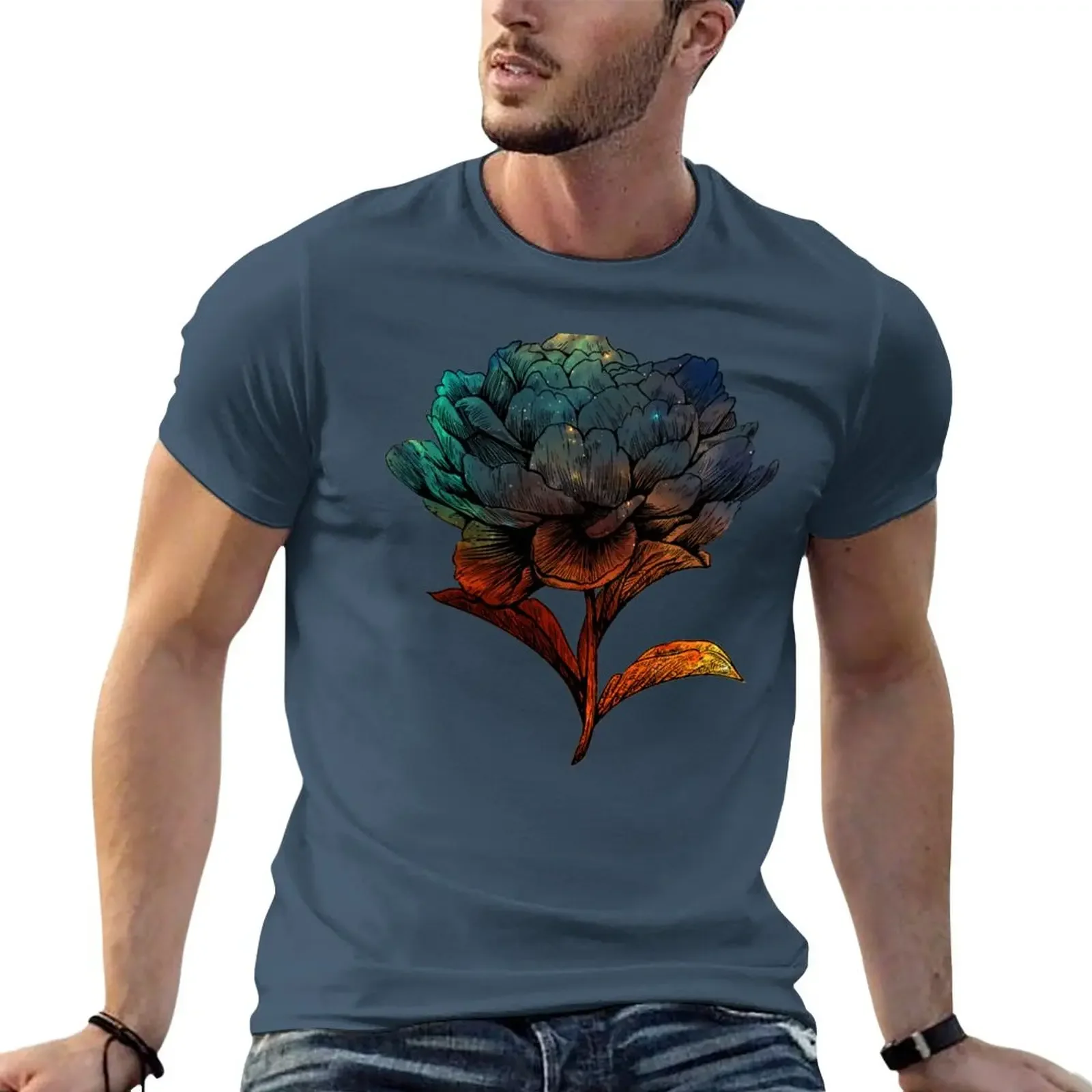 Cosmic Flower - Peony_02 T-Shirt Aesthetic clothing new edition kawaii clothes mens graphic t-shirts anime