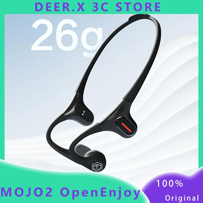 MOJO2 OpenEnjoy Bone Conduction Earphones Open Non Ear Sports Running Long Range Waterproof Wireless Bluetooth Earphones Custom