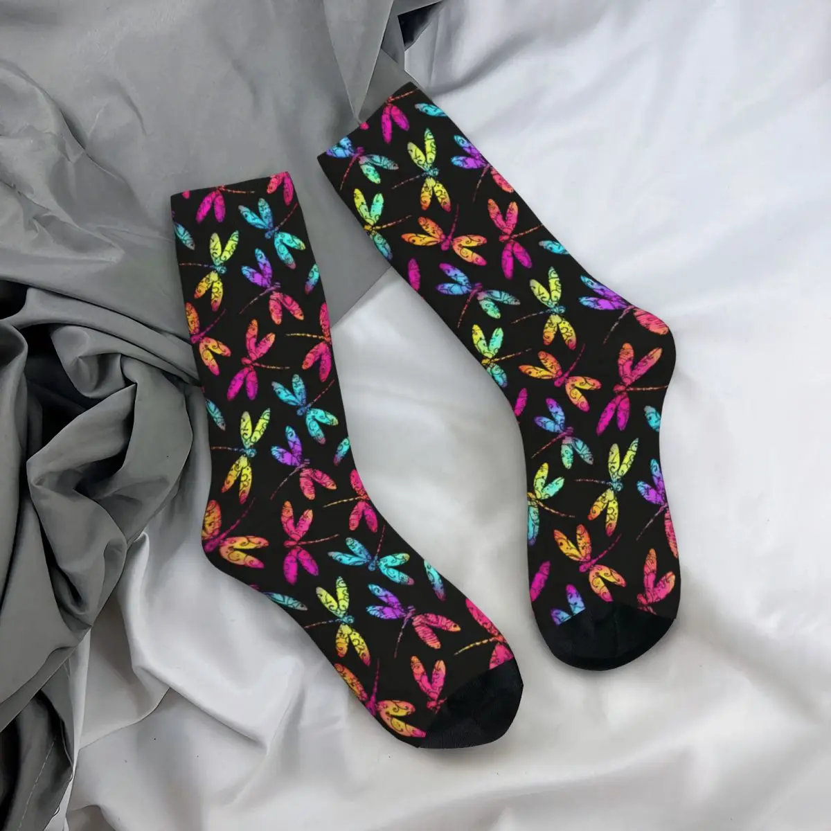 Psychedelic Socken Männer Frauen Mode Bunte Libelle Socken Harajuku Frühling Sommer Herbst Winter Socken Geschenke