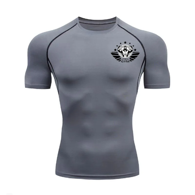 

Men's Quick Dry Short Sleeve Gym Running Moisture Wicking Round Neck T-Shirt Training Exercise Gym Sport Shirt Tops Lightweight
